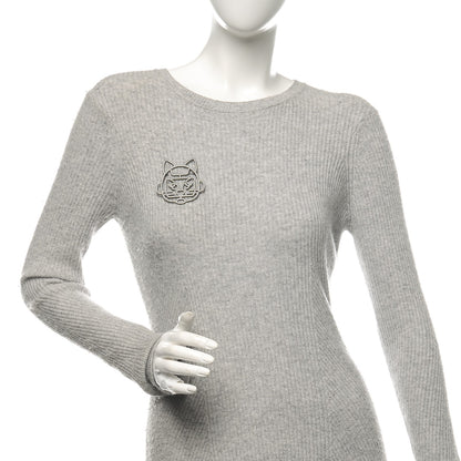 Chanel Strass Crystal Emoji Robot Cat Brooch Black Silver 2 of 4