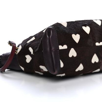 Burberry Calf Hair Heart Print Little Crush Dark Brown 8 of 9