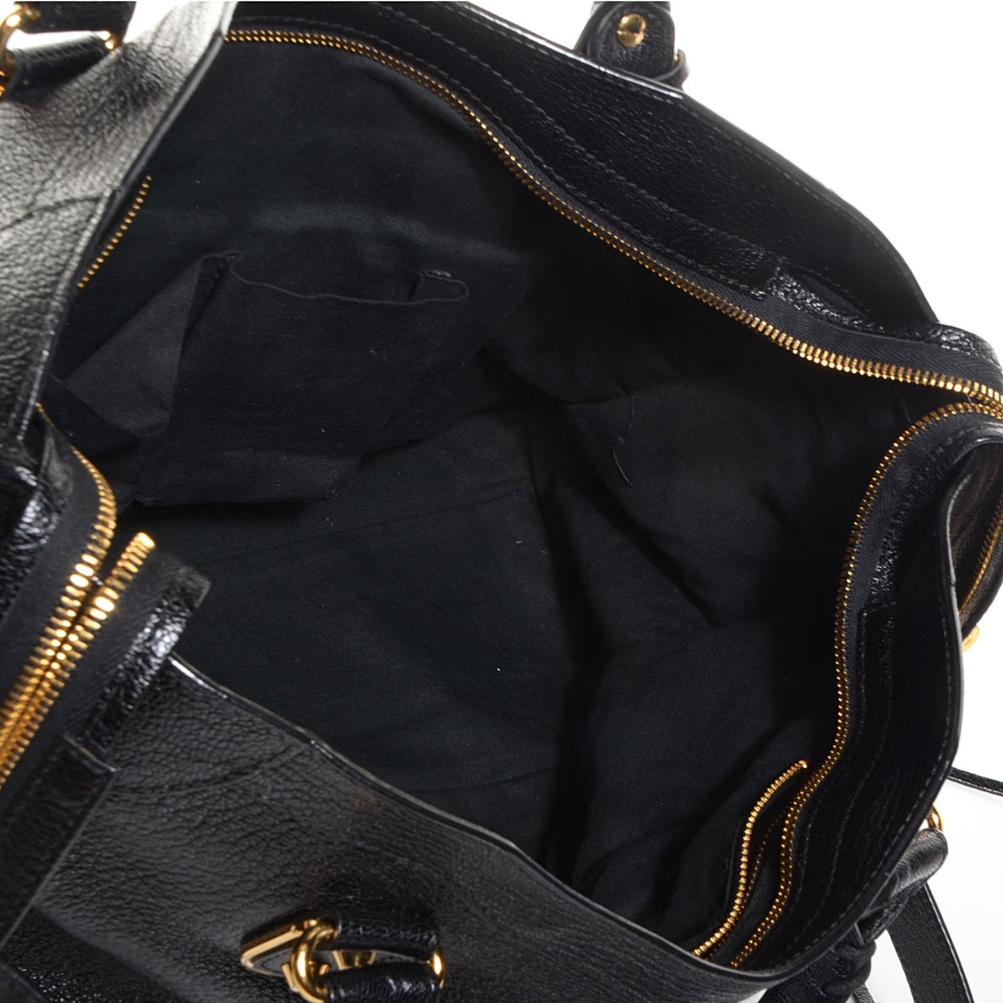 Chevre Gold Metallic Edge Hardware City Black