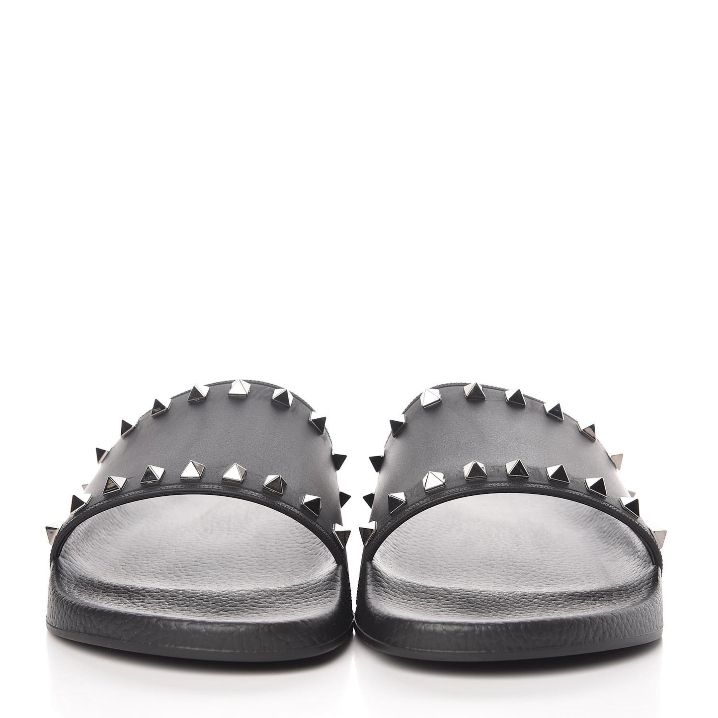 Rubber Rockstud Slide Sandals 44 Black