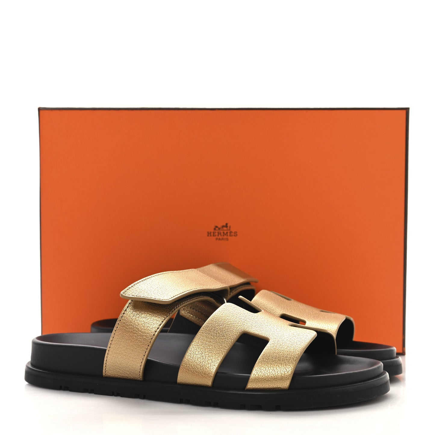 Metallic Goatskin Womens Chypre Sandals 37 Dore