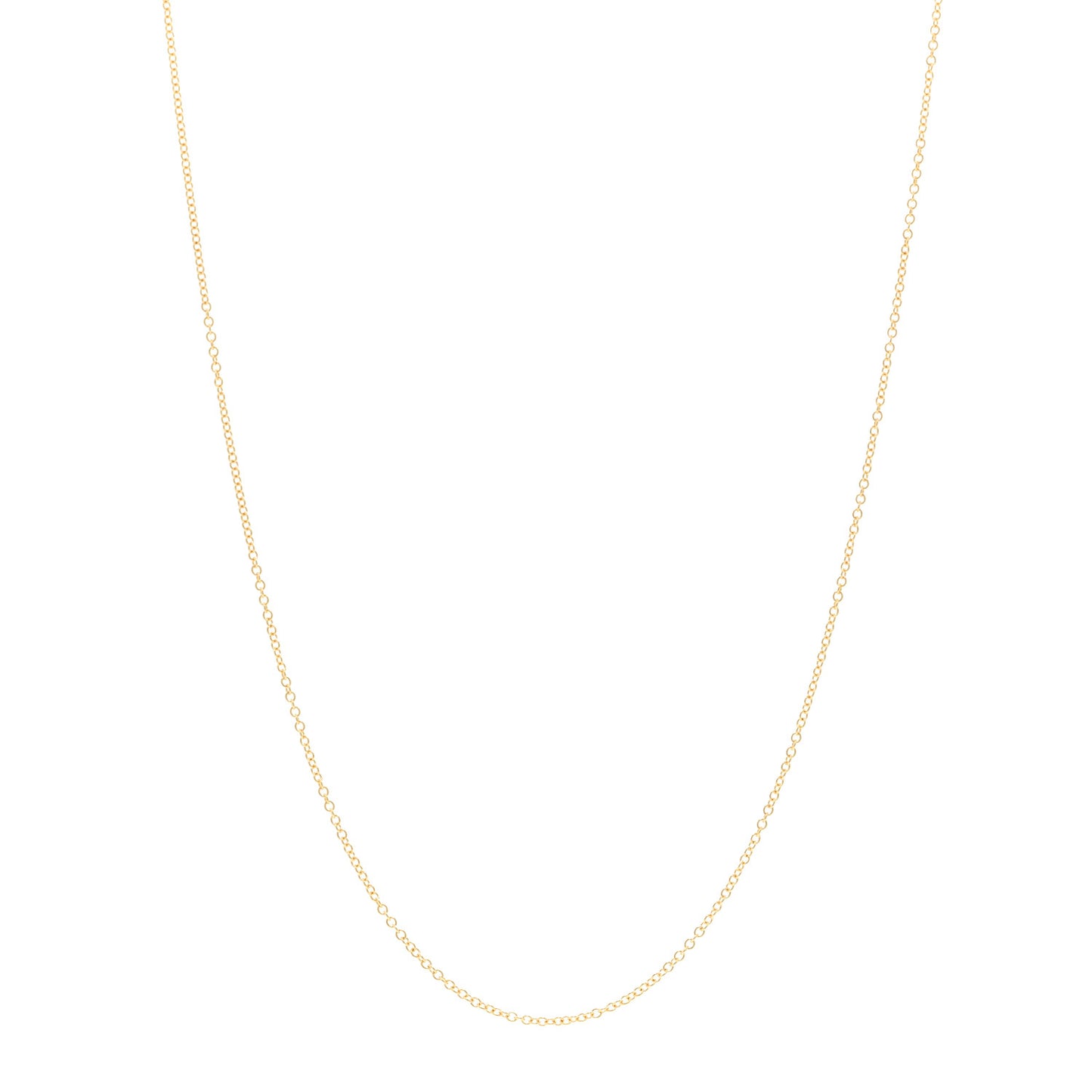 18K Yellow Gold Chain Necklace 16"