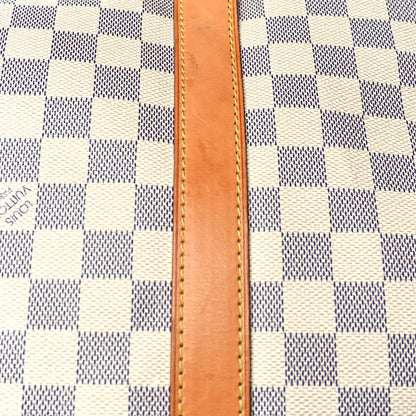 Louis Vuitton Damier Azur Keepall Bandouliere 55 12 of 17