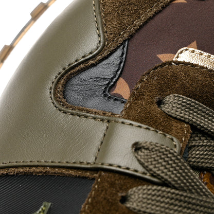 Louis Vuitton Suede Monogram Run Away Sneakers 40 Khaki Multicolor 10 of 11