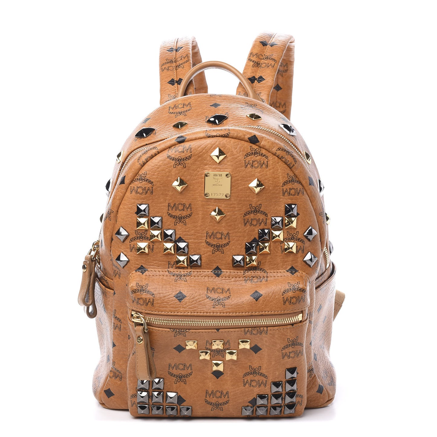 Visetos Studded Small Stark Backpack Cognac