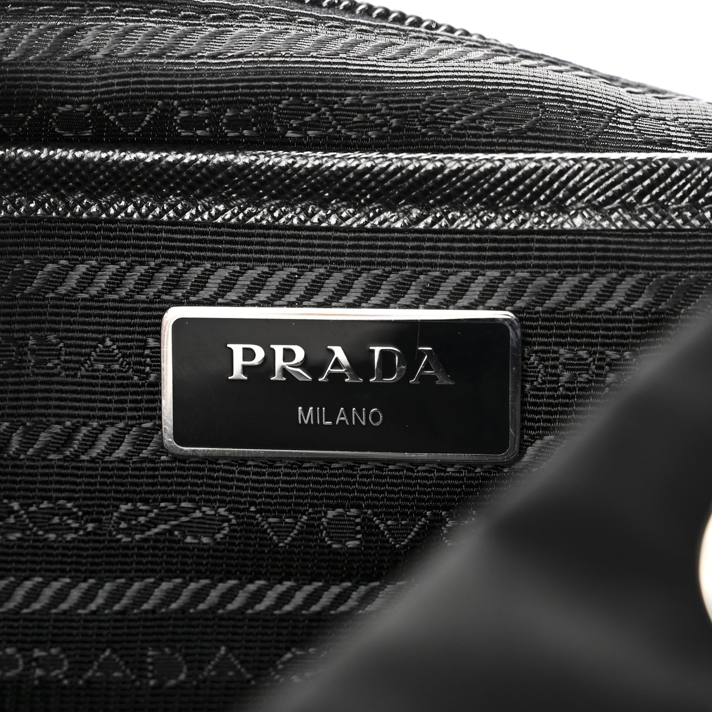 Re-Nylon Saffiano Medium Backpack Black