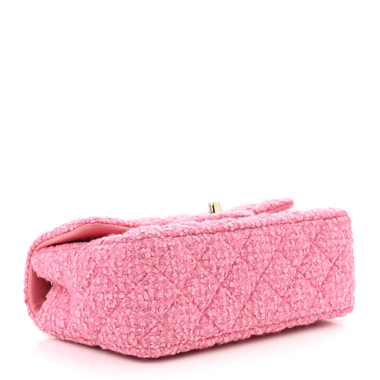 Chanel Tweed Quilted Mini Rectangular Flap Pink 4 of 11