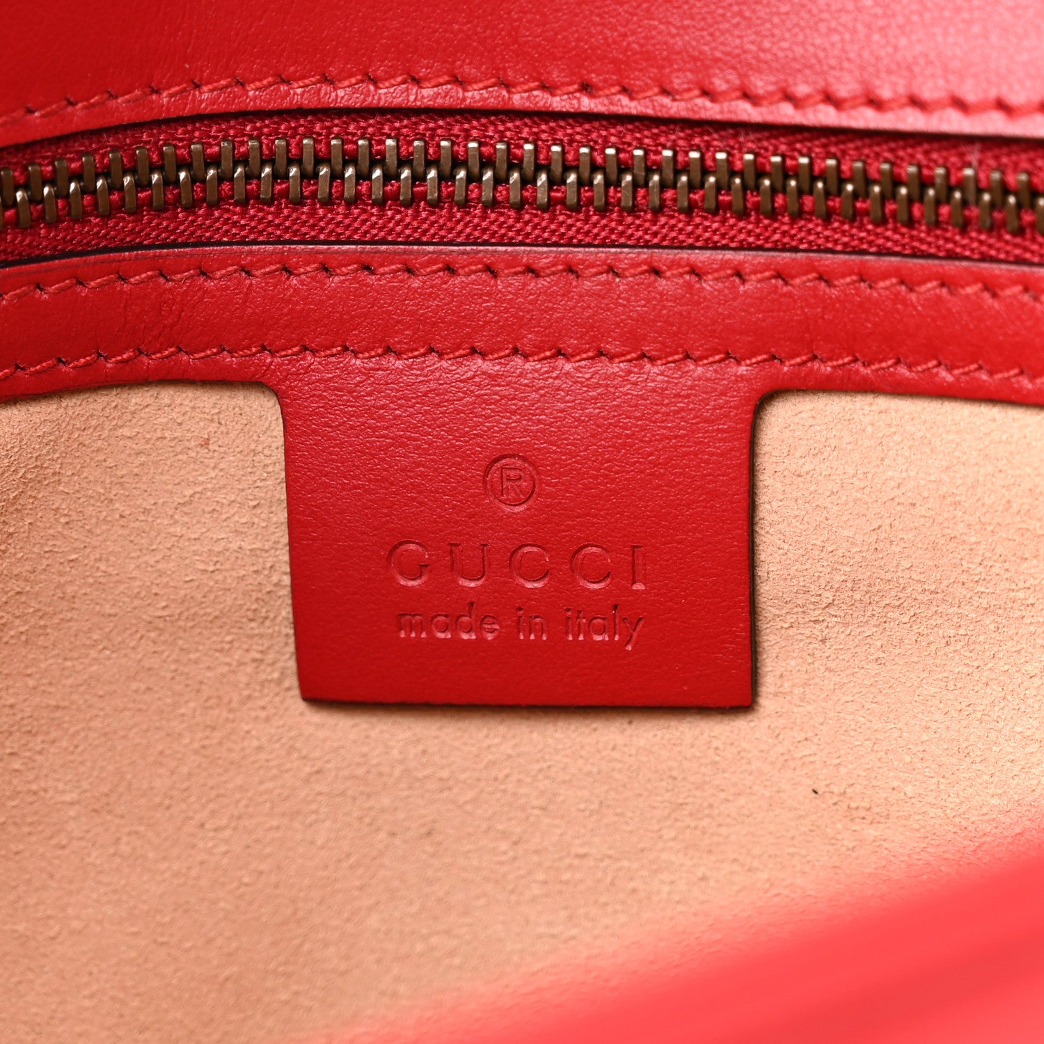 Gucci Calfskin Matelasse Small GG Marmont Shoulder Bag Hibiscus Red 6 of 11