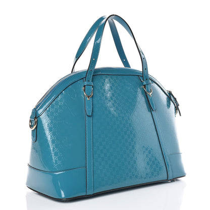 Gucci Patent Microguccissima Medium Nice Top Handle Dome Bag Deep Cobalt 3 of 9