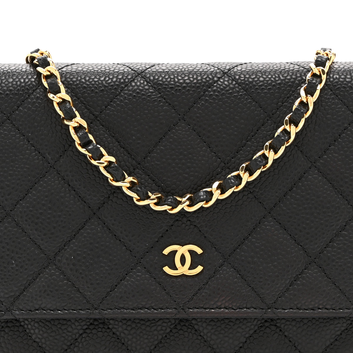 Chanel Caviar Quilted Wallet on Chain WOC Black 9 of 11