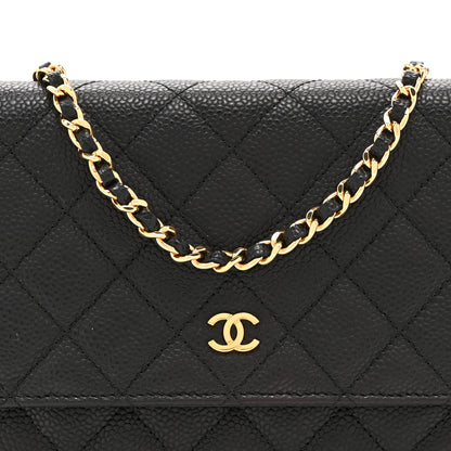 Chanel Caviar Quilted Wallet on Chain WOC Black 9 of 11