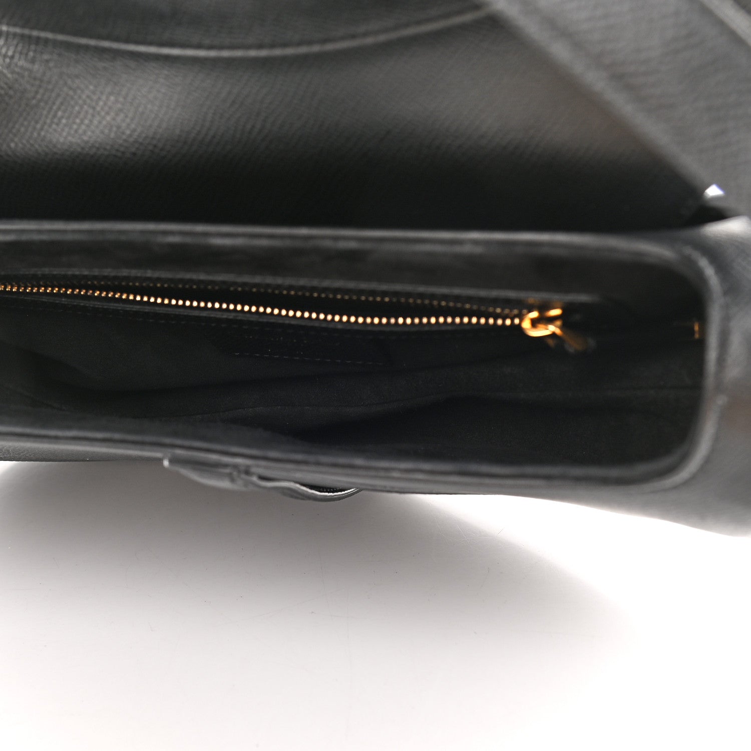 Christian Dior Grained Calfskin Saddle Bag Black 5 of 9