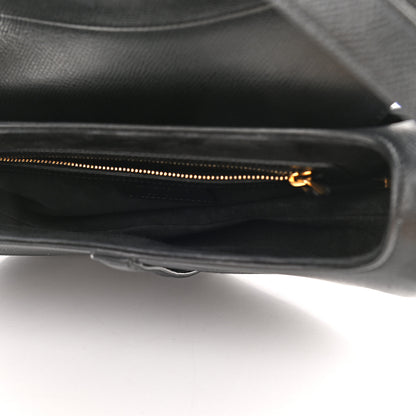 Christian Dior Grained Calfskin Saddle Bag Black 5 of 9