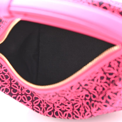 Loewe Jacquard Anagram Calfskin Small Cubi Bag Pink 5 of 9