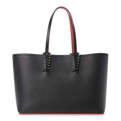 Christian Louboutin Calfskin Spikes East West Cabata Tote Black 3 of 13
