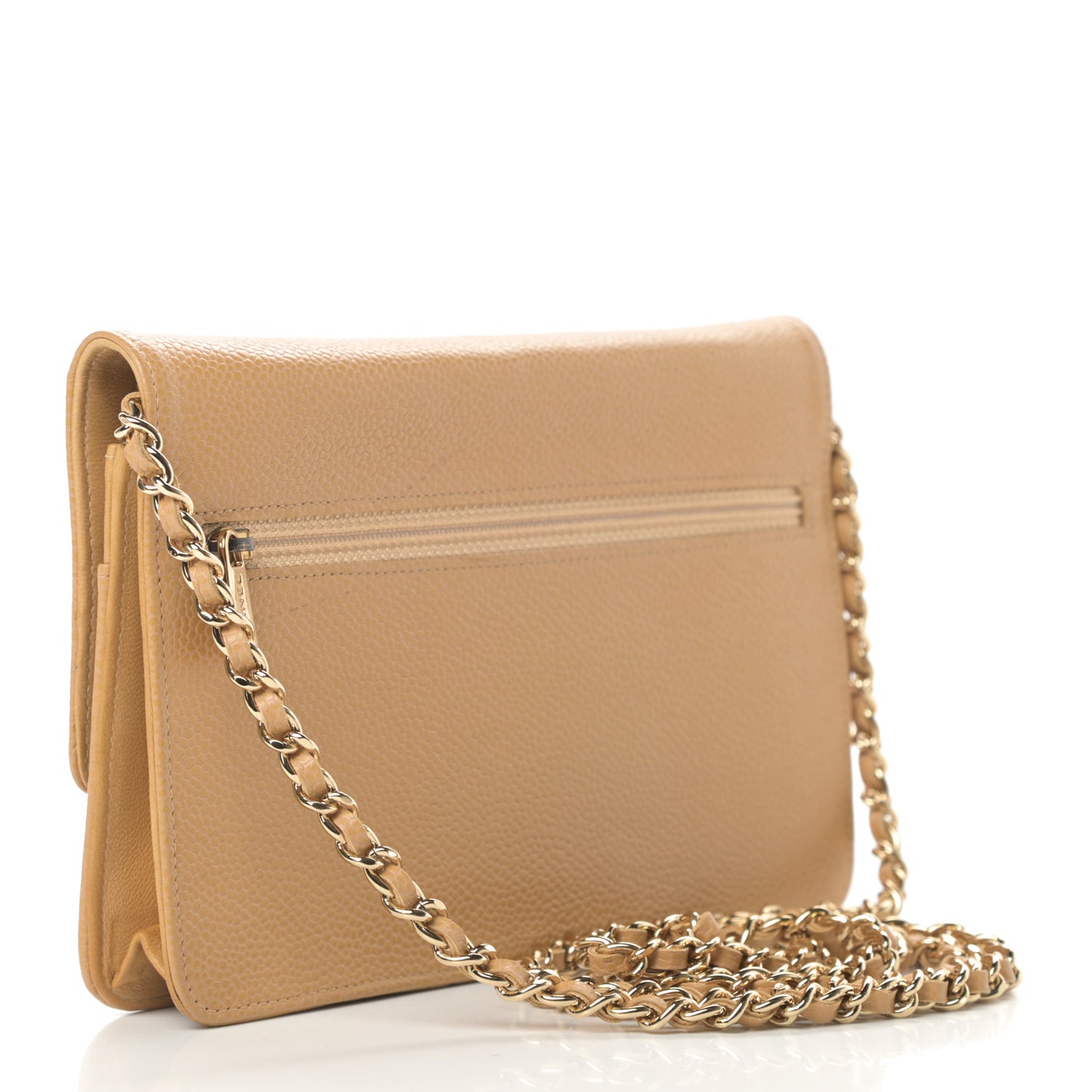 Caviar Timeless CC Wallet on Chain WOC Beige