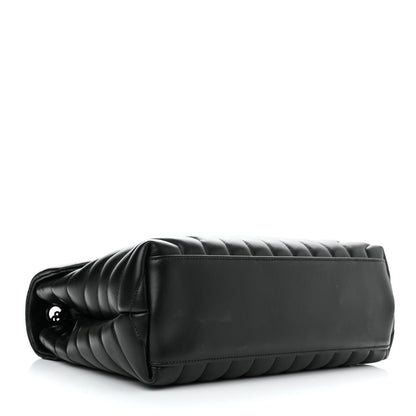 Saint Laurent Calfskin Y Quilted Monogram Monochrome Medium Loulou Chain Satchel Black 3 of 9