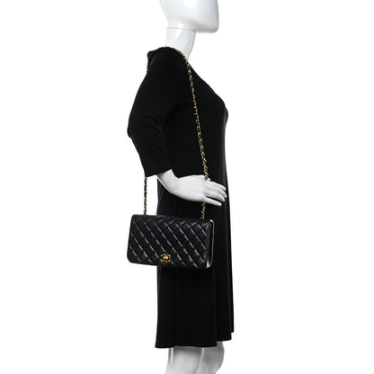 Chanel Lambskin Quilted Small Single Flap Black 2 of 13