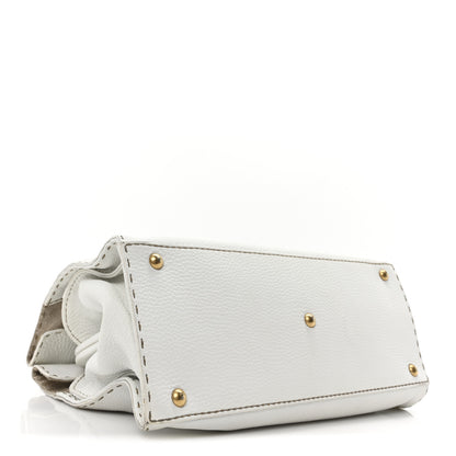 Fendi Calfskin Romano Selleria Firenze Frame Bag White 4 of 9