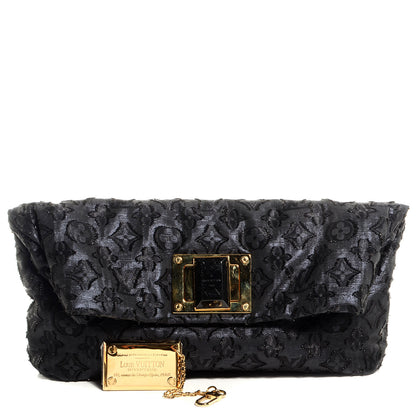 Louis Vuitton Lurex Quilted Monogram Altair Clutch Black 3 of 8