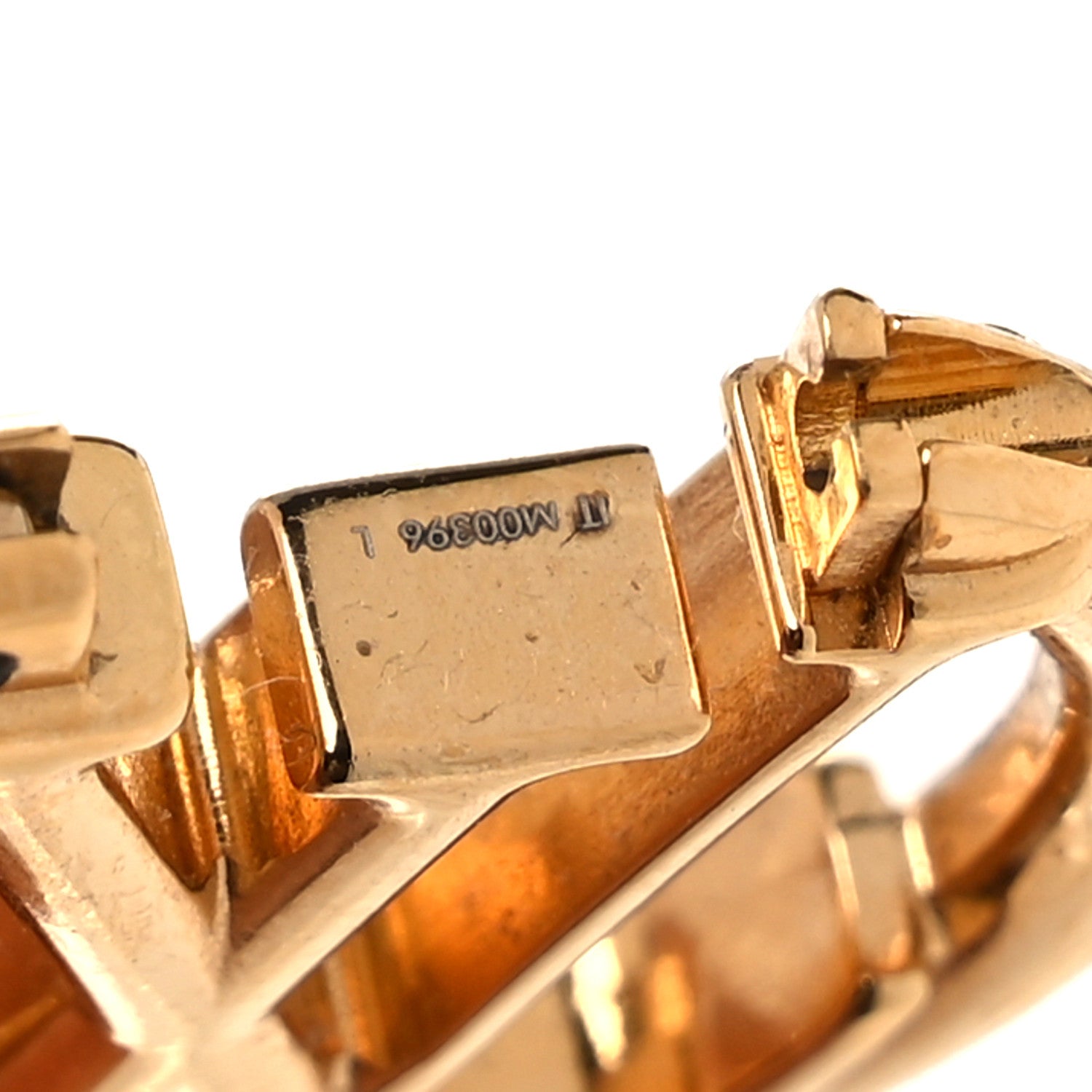 Louis Vuitton Metal Small Louise Hoop Earrings Gold 4 of 5