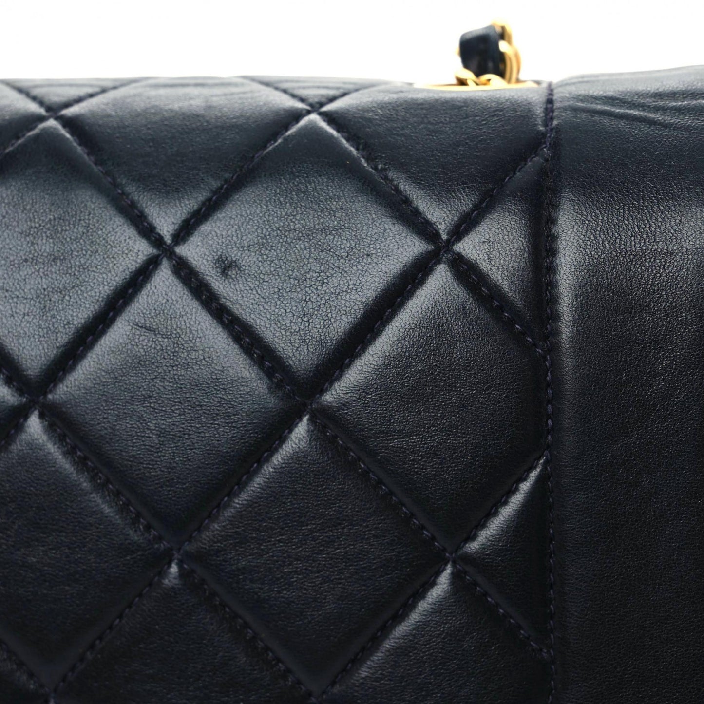 Lambskin Quilted Medium Single Flap Black