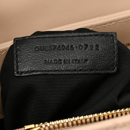 Saint Laurent Calfskin Y Quilted Monogram Medium Loulou Chain Satchel Dark Beige 8 of 11
