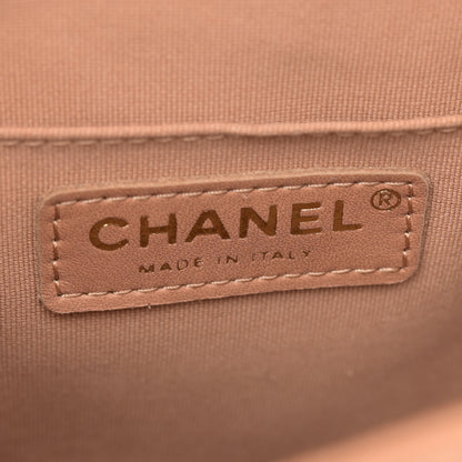 Chanel Shiny Caviar Quilted Medium Duma Pockets Drawstring Backpack Dark Beige 6 of 11