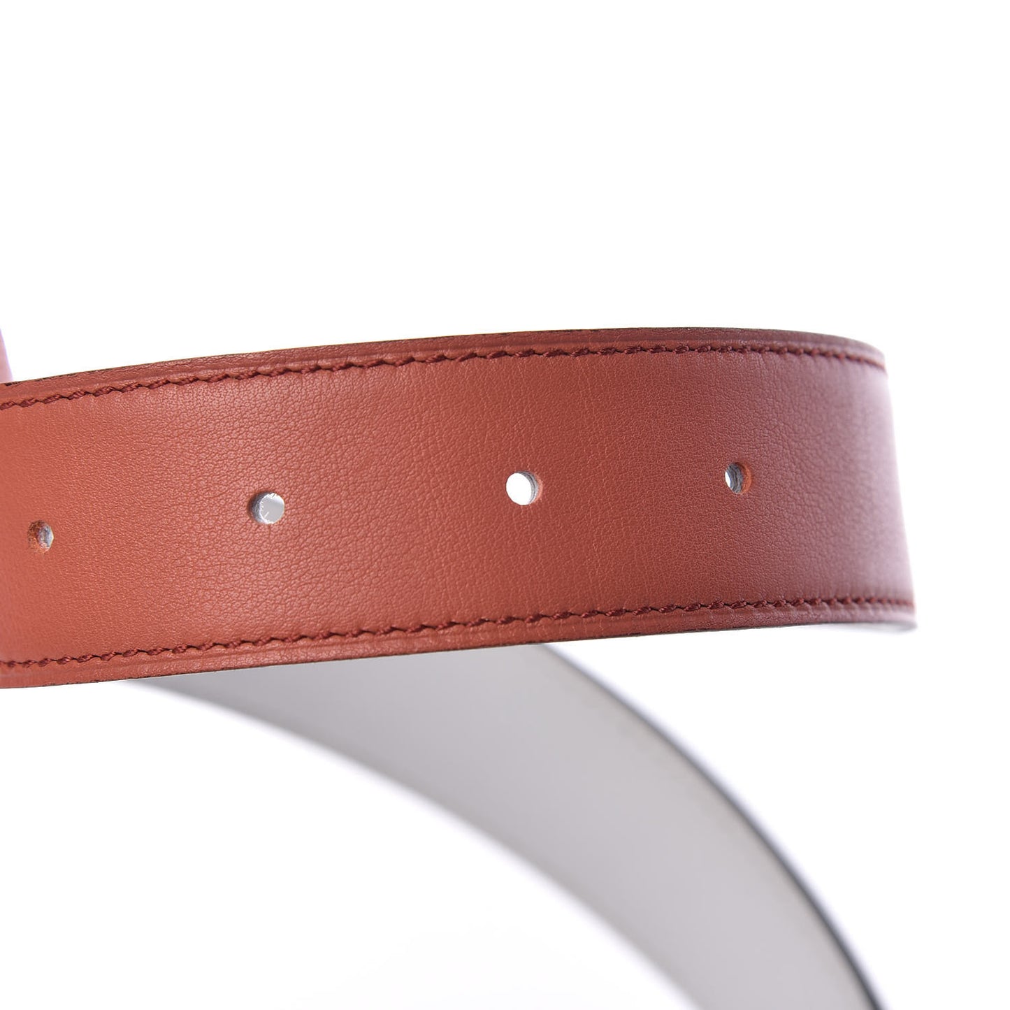 Swift Epsom 32mm Belt Strap 95 Rouge Venetian White