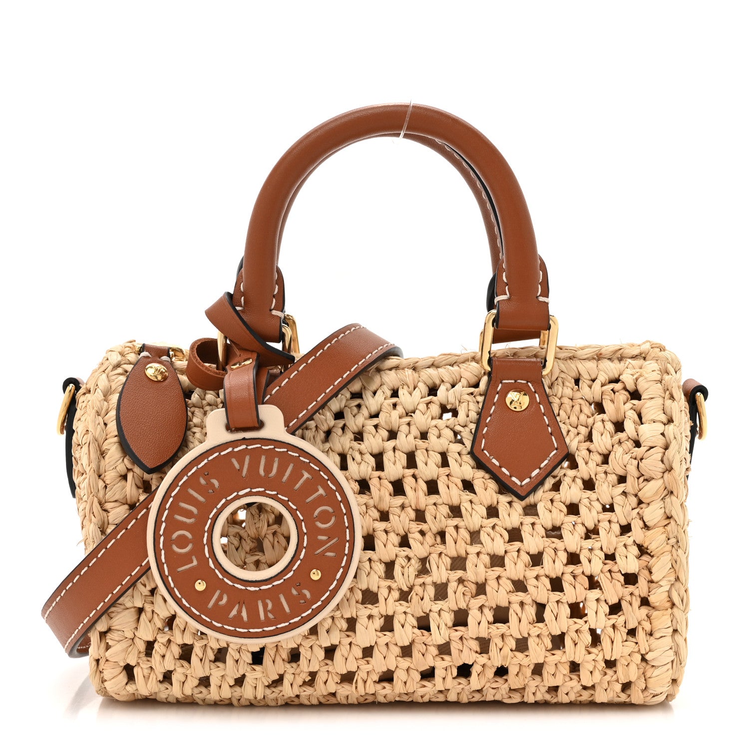 Louis Vuitton Raffia Nano Speedy Natural Tan 1 of 10