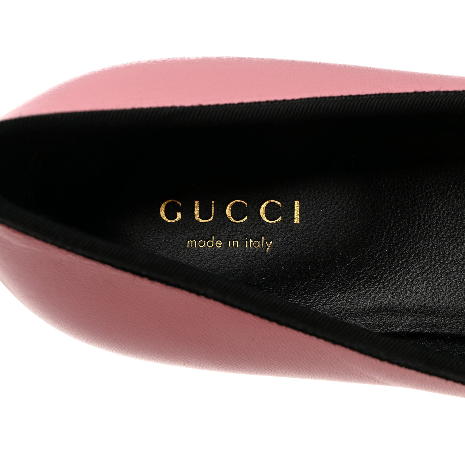 Gucci Malaga Kid Jarret Ballet Flats 38 Pink Black 6 of 9