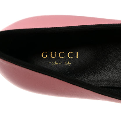 Gucci Malaga Kid Jarret Ballet Flats 38 Pink Black 6 of 9