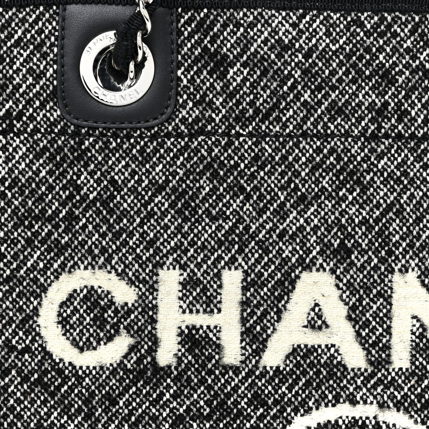 Chanel Mixed Fibers Small Deauville Tote Black 8 of 10