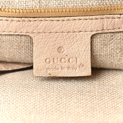 Gucci Ostrich Medium Britt Tote Beige 6 of 10