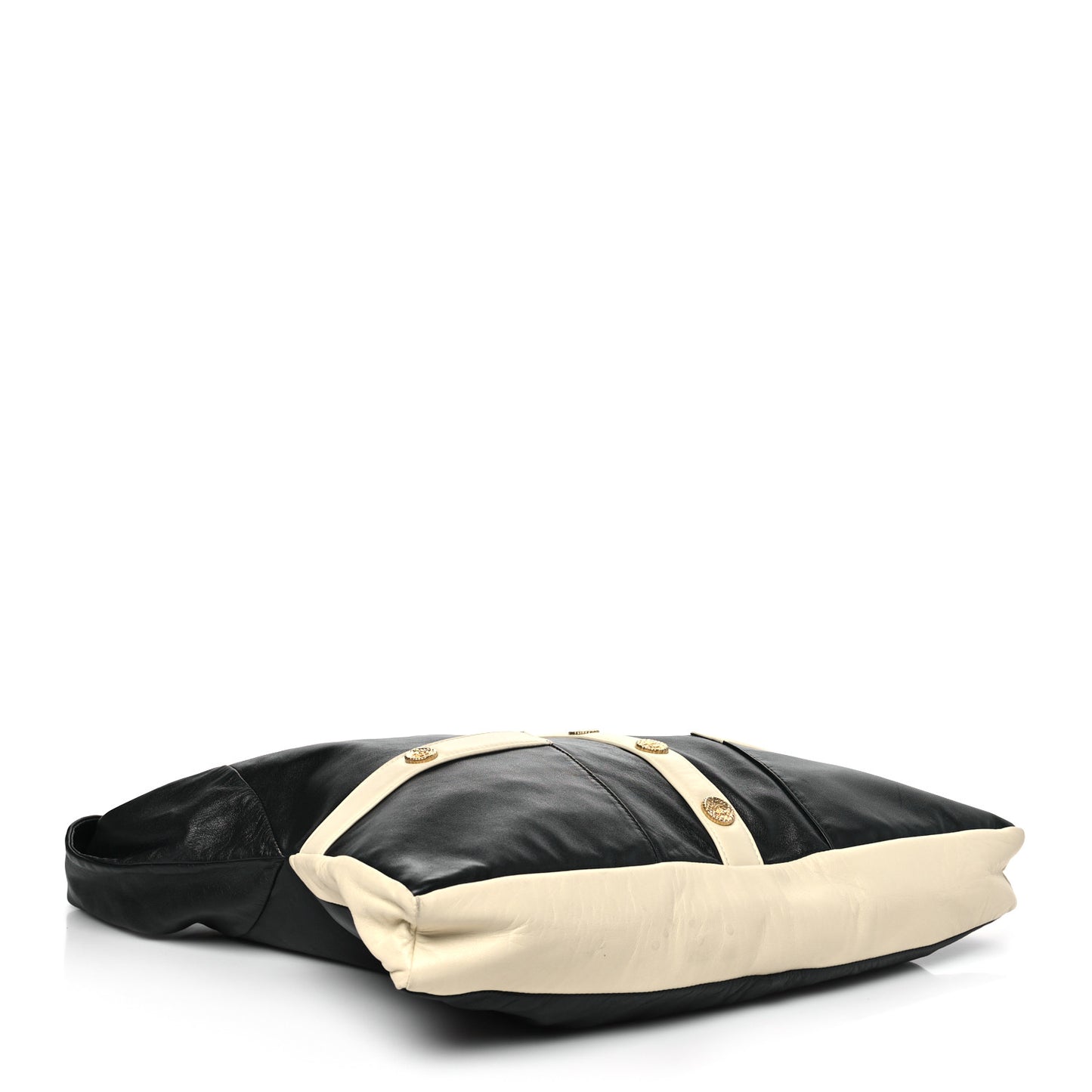 Lambskin Large Girl Bag Black Beige