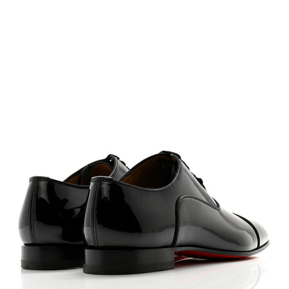 Christian Louboutin Patent Greggo Flat Oxfords 40 Black 4 of 12