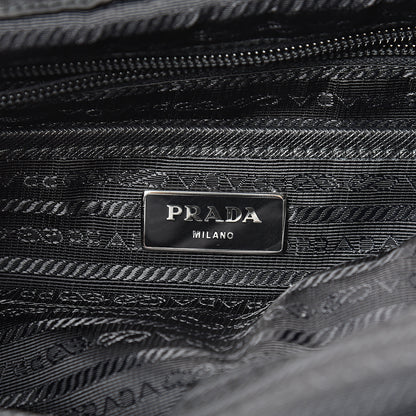 Prada Nylon New Vela Studded Backpack Black Green 5 of 11