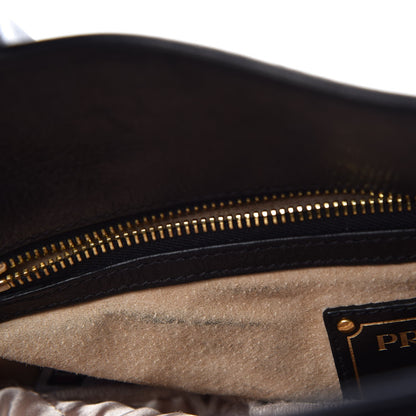 Prada Cervo Deerskin Dome Satchel Black 12 of 12