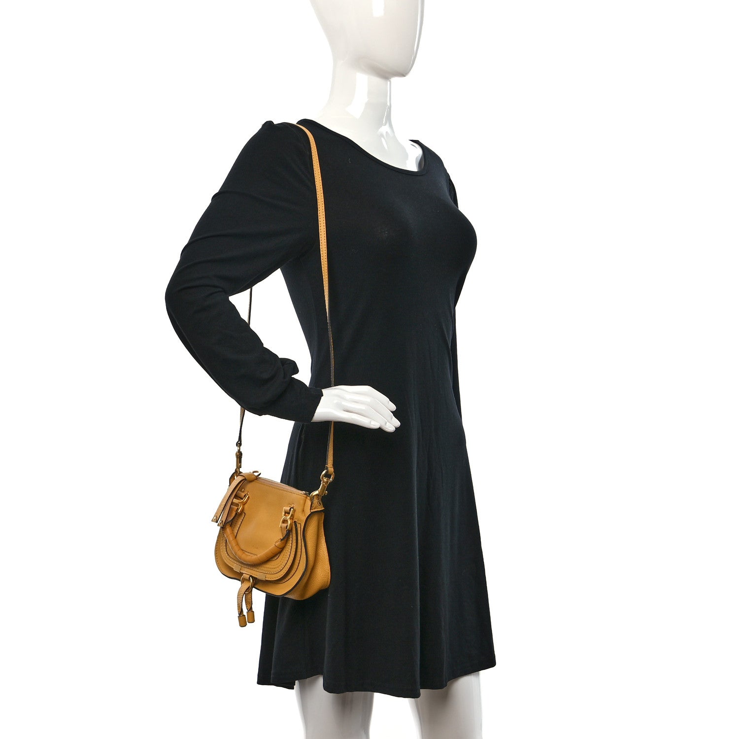 Chloe Calfskin Mini Marcie Satchel Curry Yellow 2 of 9