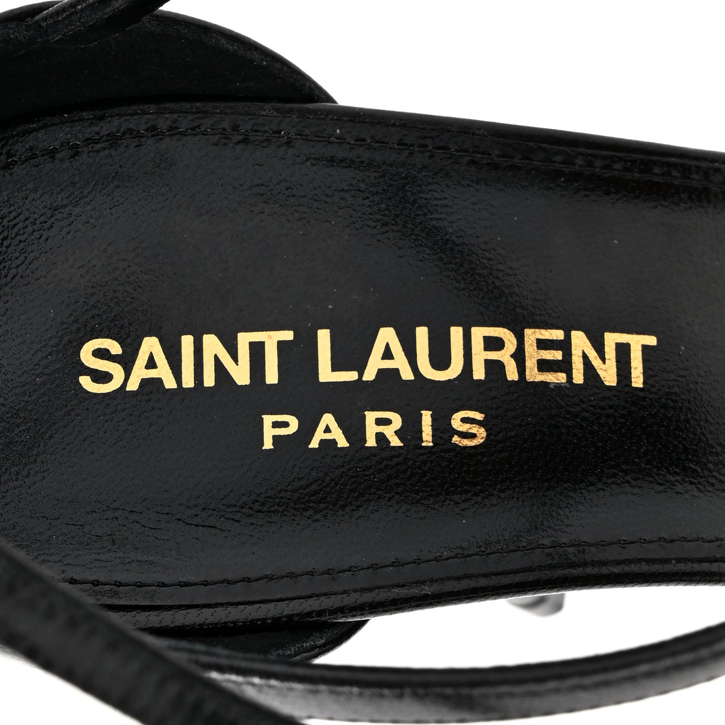 Calfskin Cassandra 110 Sandals 38.5 Black Gold
