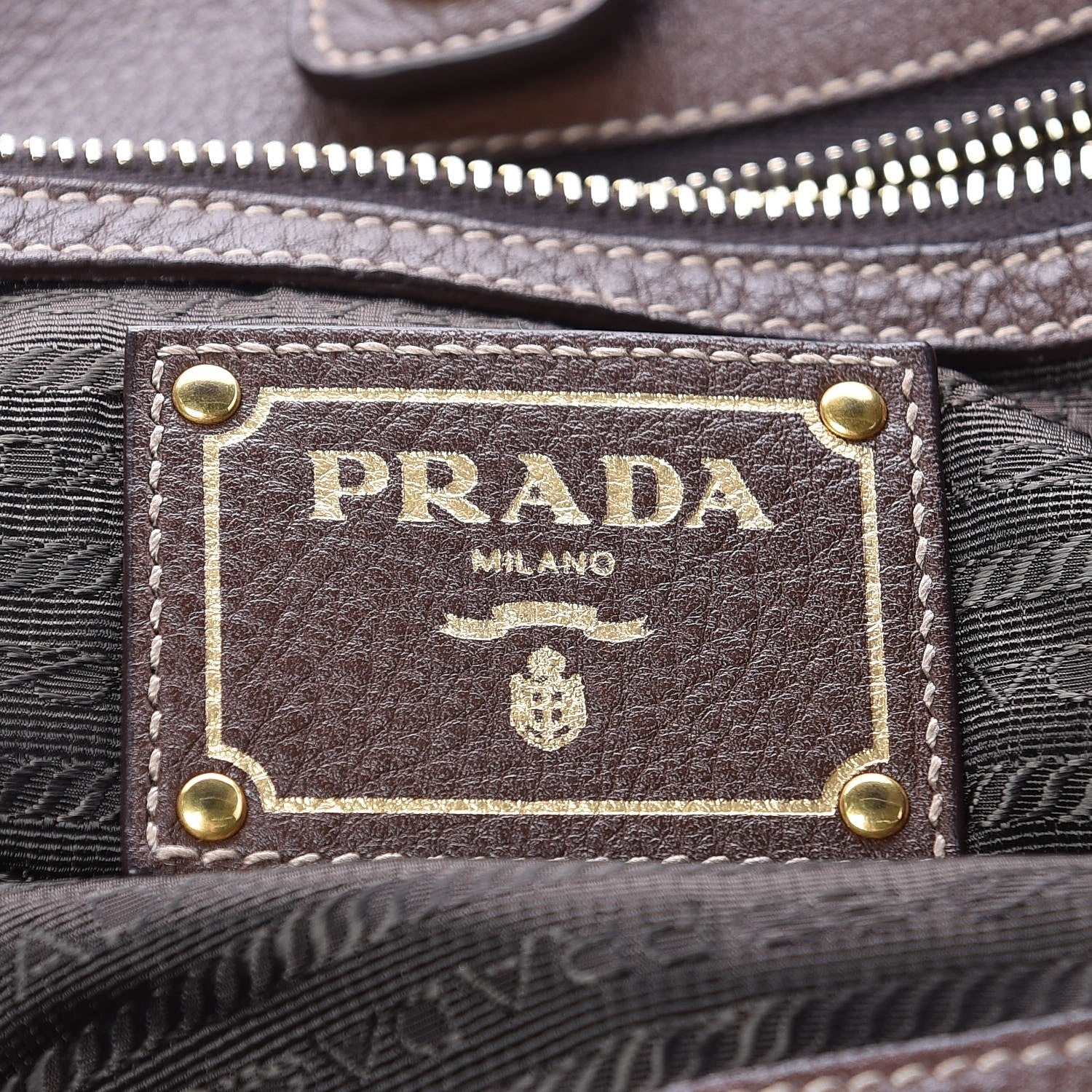 Prada Vitello Daino Tote Bruciato 7 of 10