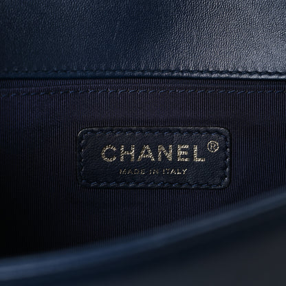 Chanel Calfskin Quilted Small Boy Flap Navy 6 of 11