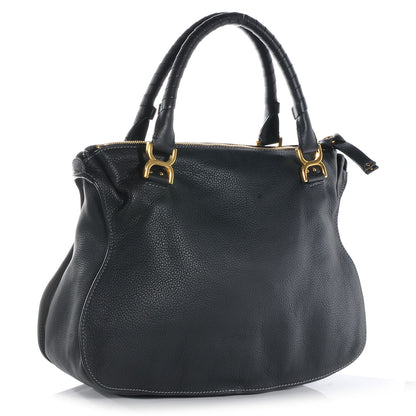 Chloe Leather Large Marcie Satchel Black 3 of 7