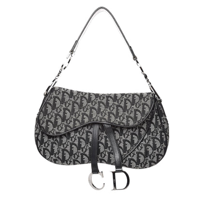 Christian Dior Monogram Double Saddle Bag Black 1 of 9