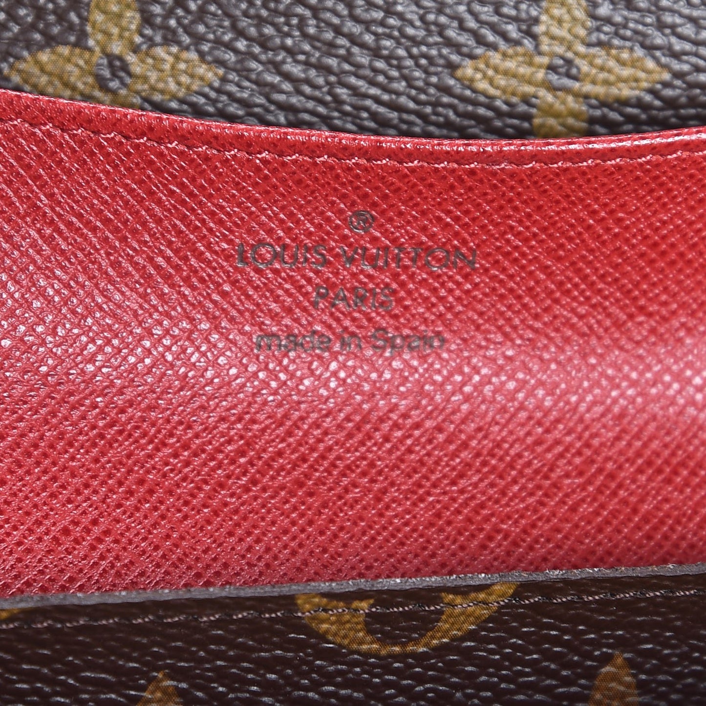 Monogram Emilie Wallet Red