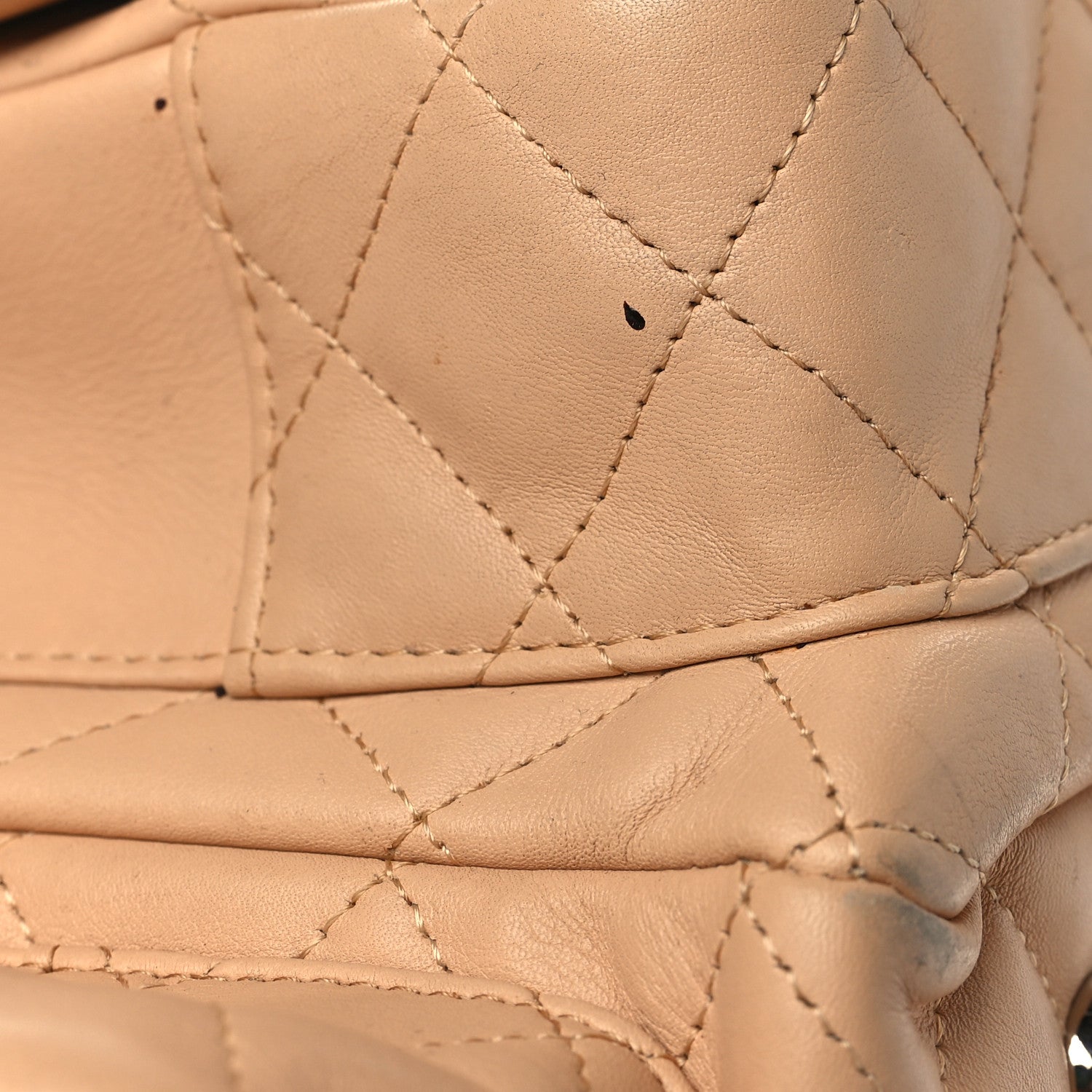 Chanel Calfskin Quilted Large Cambon Multipocket Reporter Beige Black 10 of 11
