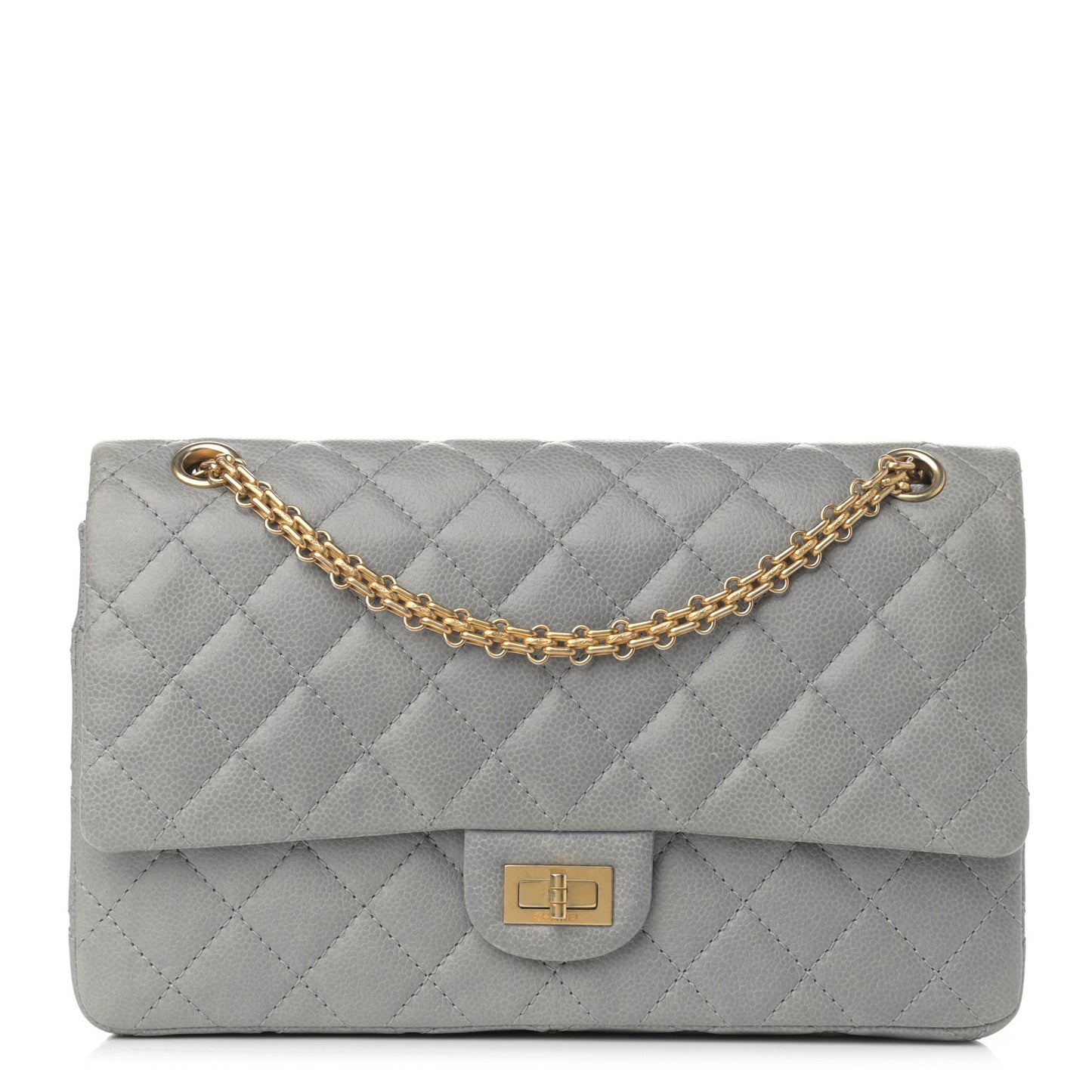 Caviar Quilted 2.55 Reissue 226 Flap Light Grey