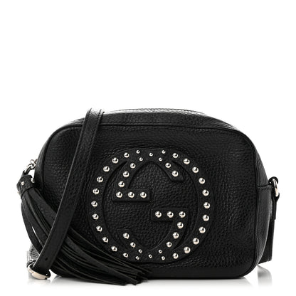 Gucci Pebbled Calfskin Studded Small Soho Disco Bag Black 1 of 11
