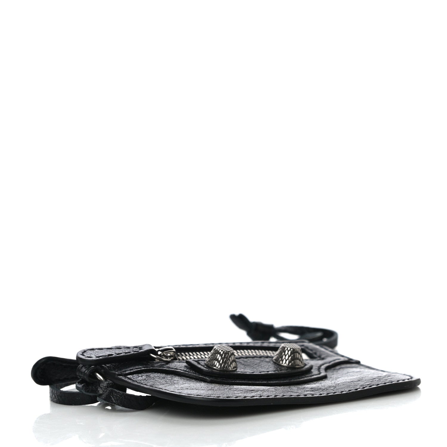 Balenciaga Agneau Giant 12 Silver Hardware Coin Purse Black 4 of 10