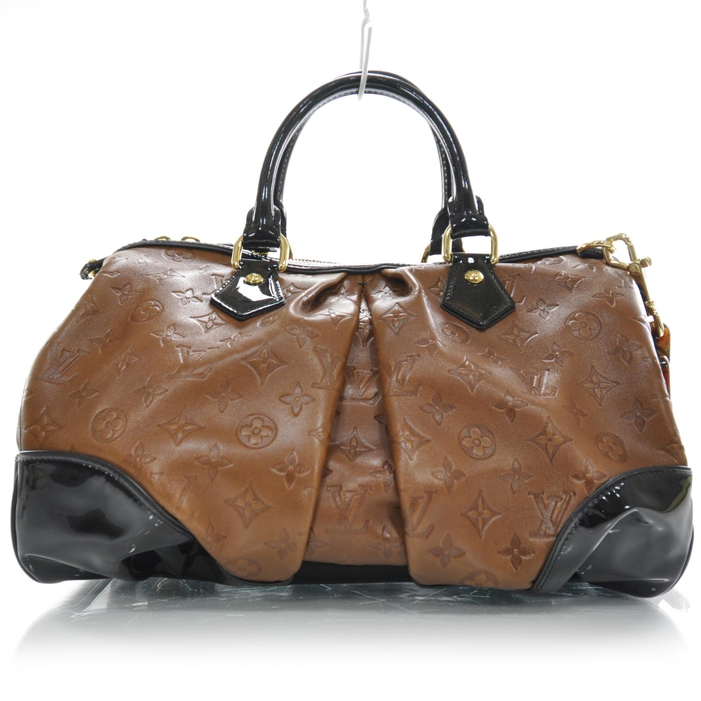Cuir Embossed Monogram Stephen Bag Fauve